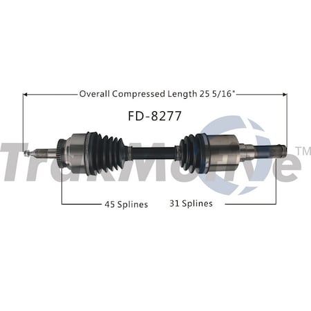 Surtrack Axle Cv Axle Shaft, Fd-8277 FD-8277